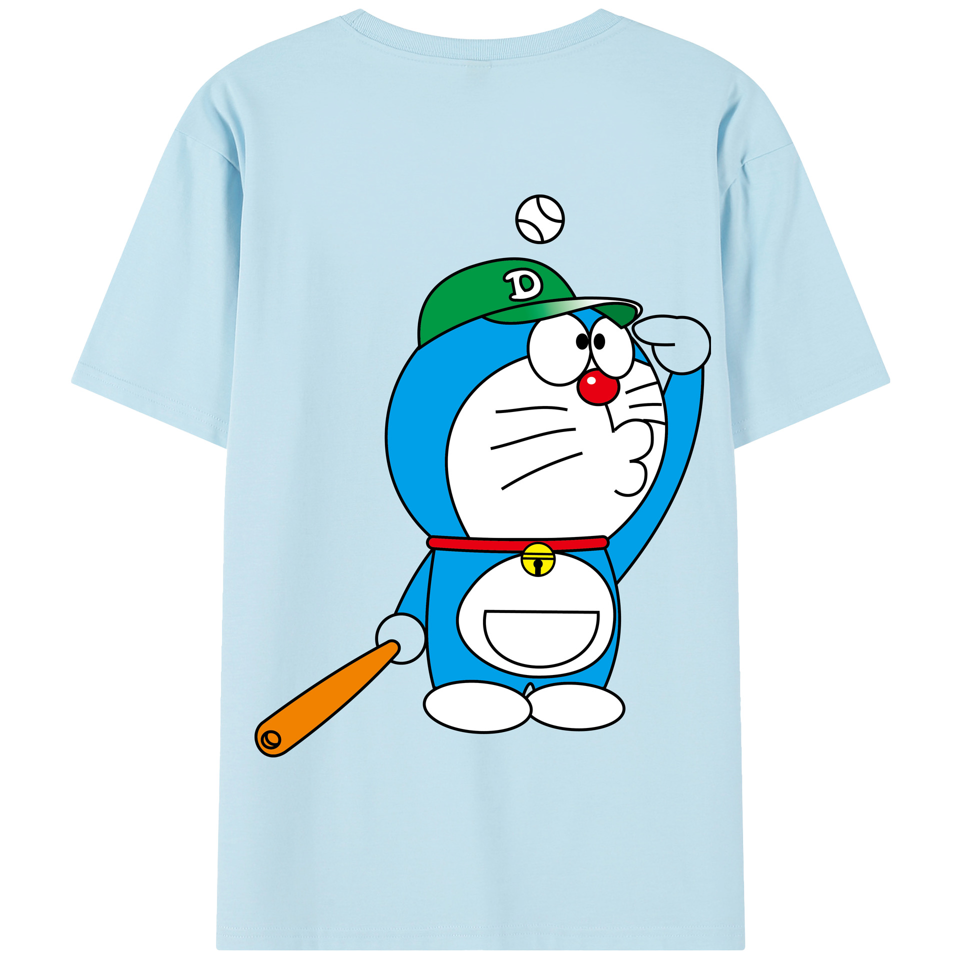 （画像用） ドラえもん Doraemon 綿100％半袖Tシャツ（背面プリント）